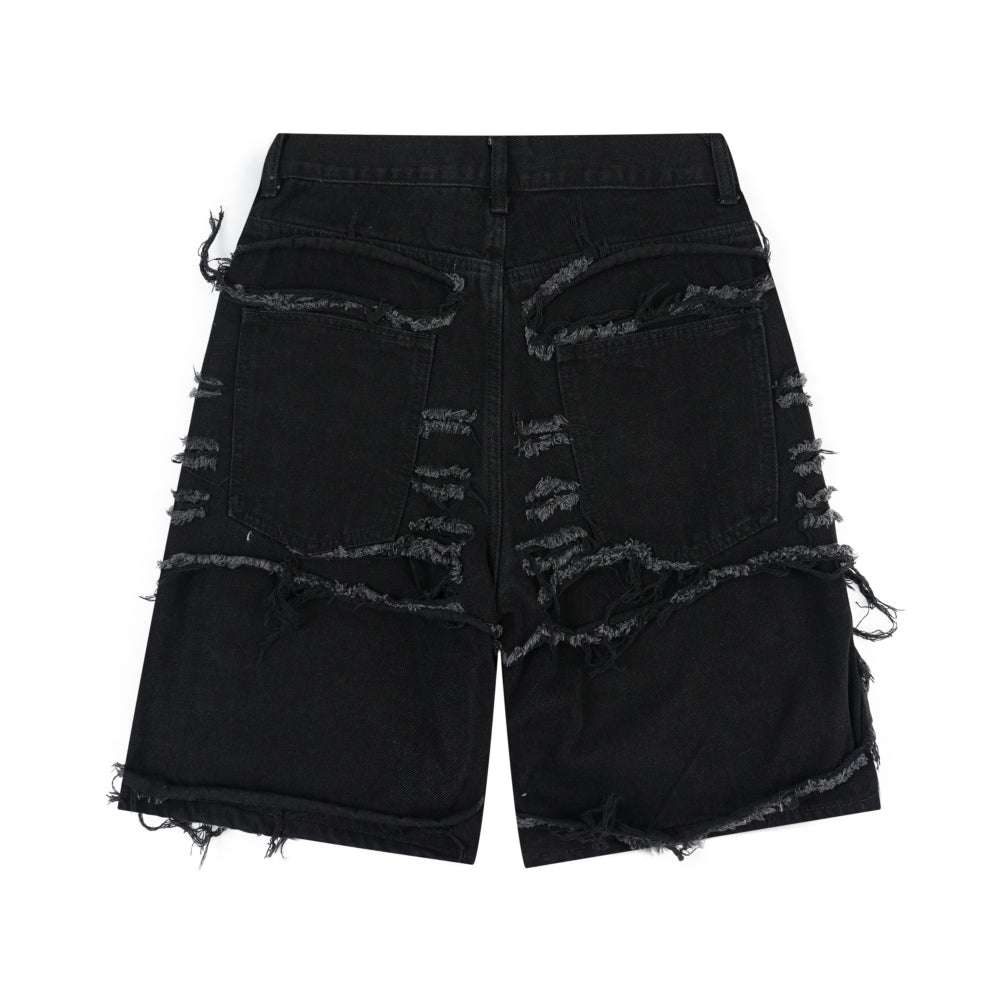 HYPExSTORE RIPPED DENIM SHORTS