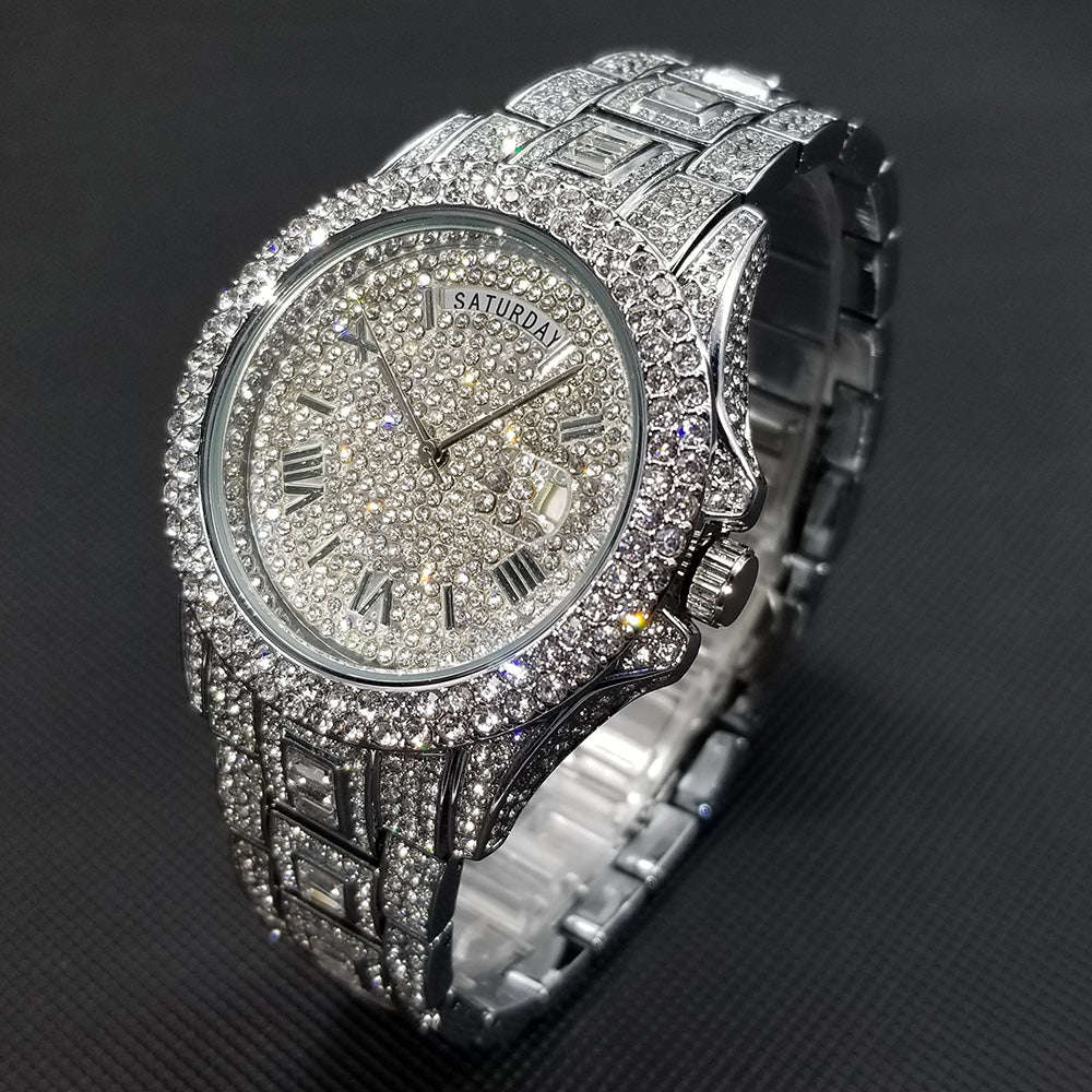 Iced out hockey diamond on sale ring